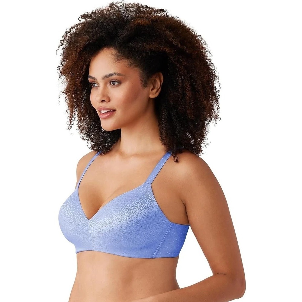 Wacoal Back Appeal Wirefree Contour Bra 856303 Blue Hydra Size 38DDD 38 DDD